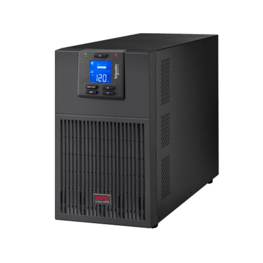 APC UPS ON-LINE EASY SRV 3000VA / 2400 WATTS, ENTRADA Y SALIDA 120V, INTERFACE PORT(S) RJ-45 SERIAL , SMART-SLOT , USB 120V  PANTALLA LCD TORRE. AUTONOMIA A FULL CARGA: 3,2  MINUTOS - A MEDIA CARGA: 8,9 MINUTOS. TORRE.    2 AÑOS DE GARANTÍA
