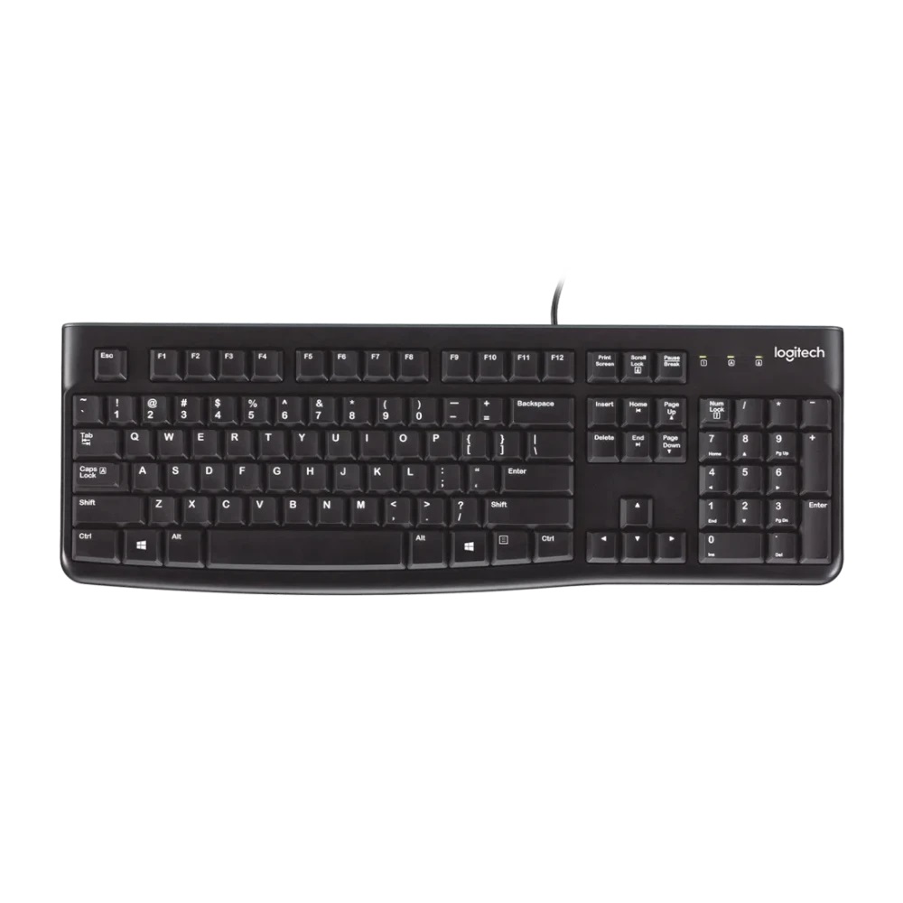 LOGITECH TECLADO K120, USB, ALÁMBRICO, NEGRO (ESPAÑOL)