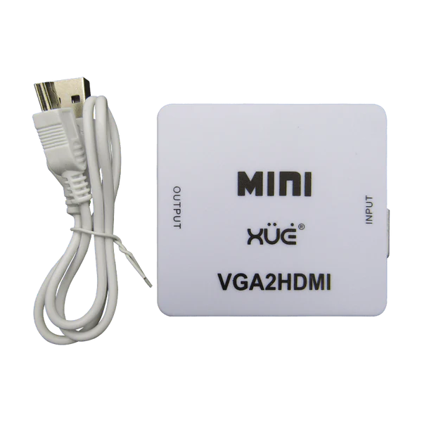 XUE CONVERTIDOR VGA ANÁLOGO A HDMI 1080P CON AUDIO MARCA