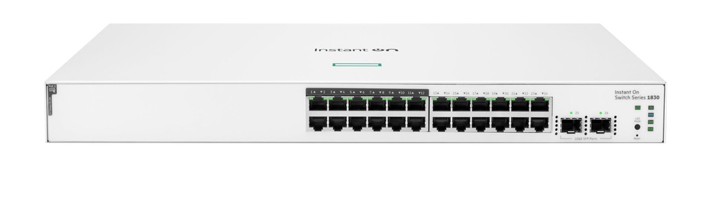 HPE SWITCH CONECTIVIDAD ARUBA INSTANT ON 1830 24G 2SFP SWITCH 195W