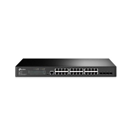 [TL-SG3428] TP LINK SWITCH ADMINISTRABLE JETSTREAM DE 24 PUERTOS GIGABIT L2 + CON 4 RANURAS SFP, 24 PUERTOS GIGABIT RJ45, 4 RANURAS GIGABIT SFP, PUERTO DE CONSOLA RJ45 / MICRO-USB