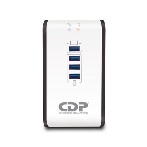 [R2CU-AVR1008] CDP REGULADOR DE VOLTAJE DE ESCRITORIO CON PUERTOS USB DE CARGA&NBSP; 1000VA/400W. 8&NBSP;TOMAS&NBSP;DE&NBSP;SALIDA