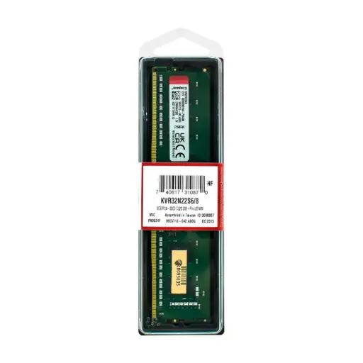 [KVR32N22S6/8] KINGSTON MEMORIA RAM 8GB DDR4 3200MT/S DIMM CL22 1RX16 1.2V 288 PIN PC