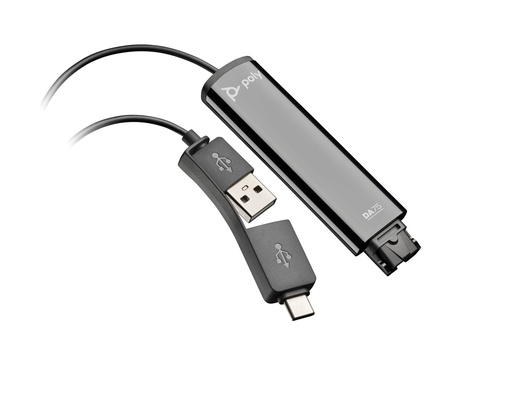 [786C6AA] POLY ADAPTADOR DA75 USB TO QD BLACK ADAPTER TAA