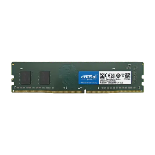 [RAM-DCR-0850] CRUCIAL MEMORIA RAM PC DDR4 PC4-25600 8GB 3200MHZ CL22 1.2V DESKTOP