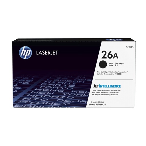 [CF226A] HP CARTUCHO DE TÓNER ORIGINAL LASERJET 26A NEGRO