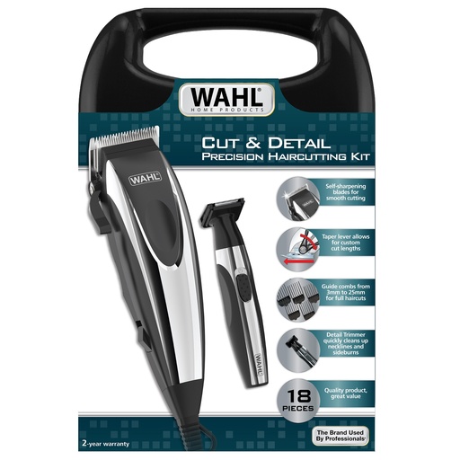 [09243-6208] WAHL KIT CORTAPELO 18 PZS+RECORTADORA DE PRECISIÓN