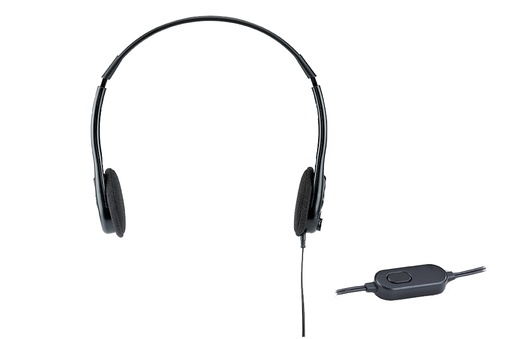 [31710151103] GENIUS AUDIFONO DIADEMA HS-M200C 1 PLUG 3.5MM NEGRO