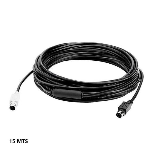 [939-001490] LOGITECH CABLE EXTENSOR CORPORATIVO PARA CONFERENCE GROUP DE 15 METROS AUMENTA LA DISTANCIA ENTRE EL HUB Y LA CÁMARA O SISTEMA PRINCIPAL DE AUDIO GARANTÍA 2AÑOS-NEGRO