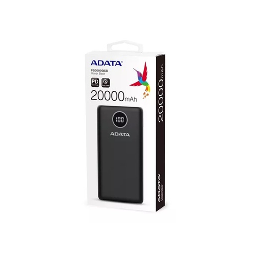 [AP20000QCD-DGT-CBK] ADATA POWER BANK P20000QCD 20.000 MAH NEGRO