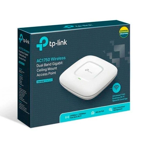 [EAP245] TPLINK ACCES POINT TPLINKSMB GIGABIT INALÁMBRICO DE DOBLE BANDA AC1750 CON MONTAJE DE TECHO