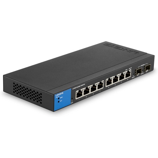 [LGS310C] LINKSYS SWITCH LGS310C, 8 GIGABIT ETHERNET,2 GIGABIT SFP,MEMORIA 256 MB,CAPACIDAD DE CONMUTACION 20 GBPS, HASTA 256 VLAN ACTIVAS (RANGO DE 4096),5 AÑOS DE GARANTÍA