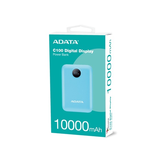 [PC10022-12LB] ADATA POWER BANK C100 DIGITAL 10,000MAH AZUL