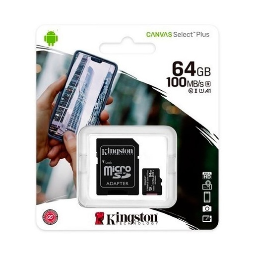 [SDCS2/64GB] KINGSTON MEMORIA MICRO SD CANVAS SELECT PLUS 64GB