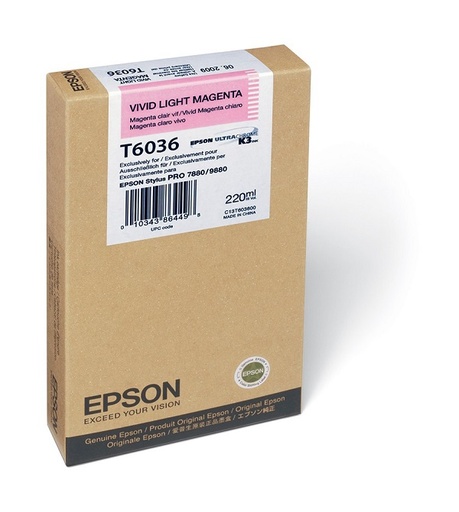 [T603600] EPSON CARTUCHO MAGENTA CLARO VIVO 220ML