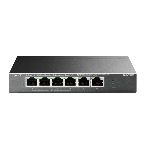 [TL-SF1006P] TPLINK SWITCH NO ADMINISTRABLE POE DE ESCRITORIO DE 6 PUERTOS A 10/100 MBPS CON POE + DE 4 PUERTOS, 4 PUERTOS POE + DE 10/100