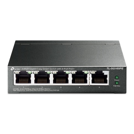 [TL-SG105PE] TPLINK SWITCH ADMINISTRABLE GIGABIT DE 5 PUERTOS