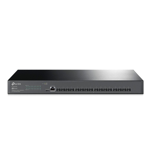 [TL-SX3016F] TPLINK SWITCH ADMINISTRABLE JETSTREAM™ DE 16 PUERTOS 10GE SFP+ L2+ PUERTO: 16× RANURAS SFP+ DE 10G, PUERTO DE CONSOLA RJ45/MICRO-USB CARACTERÍSTICAS: CARCASA DE ACERO DE 19 PULGADAS PARA MONTAJE EN BASTIDOR