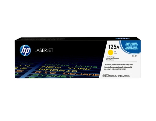 [CB542A] HP CARTUCHO ORIGINAL DE TÓNER AMARILLO 125A LASERJET
