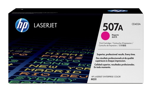 [CE403A] HP CARTUCHO ORIGINAL DE TÓNER MAGENTA 507A LASERJET