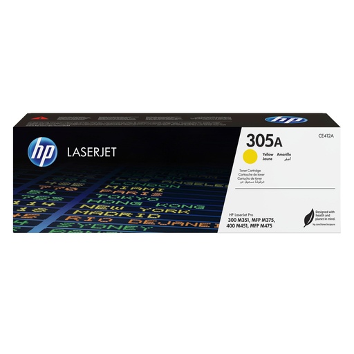 [CE412A] HP CARTUCHO ORIGINAL DE TÓNER AMARILLO 305A LASERJET