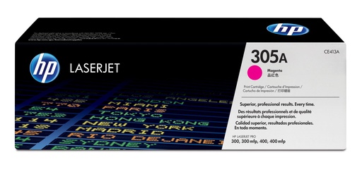[CE413A] HP CARTUCHO ORIGINAL DE TÓNER MAGENTA 305A LASERJET