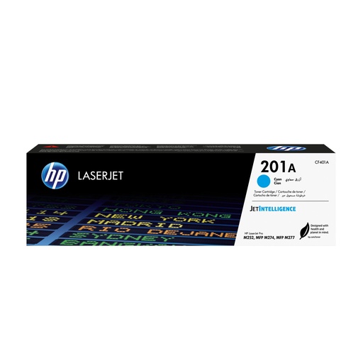 [CF401A] HP CARTUCHO DE TÓNER ORIGINAL LASERJET 201A CIAN