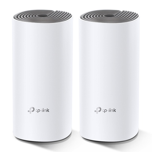 [Deco-E4(2-pack)] TP LINK TP-LINK DECO E4 (2-PACK) DOBLE BANDA (2,4 GHZ / 5 GHZ) WI-FI 5 (802.11AC) BLANCO, GRIS INTERNO