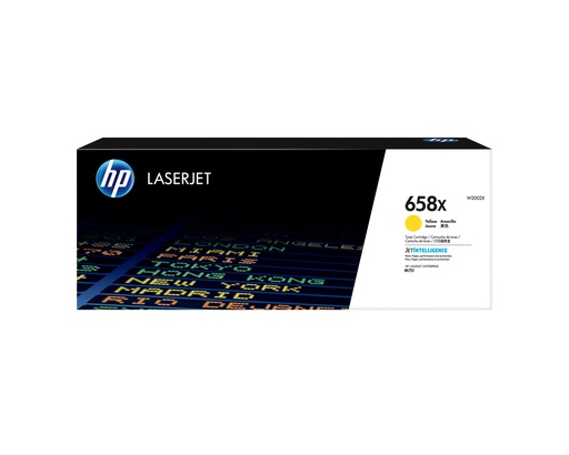 [W2002X] HP CARTUCHO DE TÓNER ORIGINAL LASERJET 658X DE ALTO RENDIMIENTO, AMARILLO
