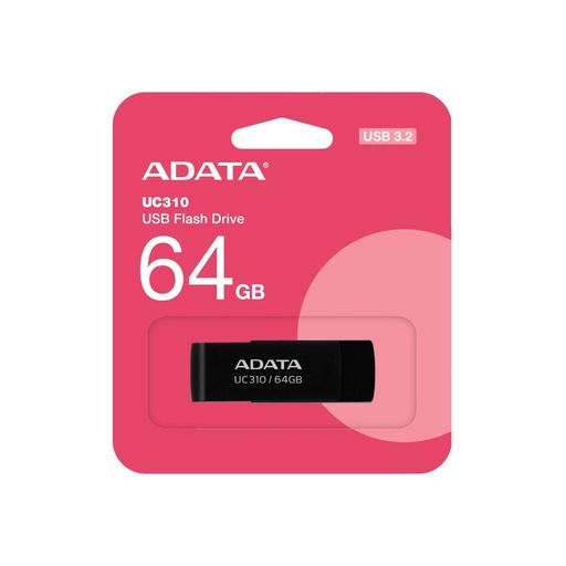 [UC310-64G-RBK] ADATA MEMORIA USB UC310 3.2 64GB NEGRA
