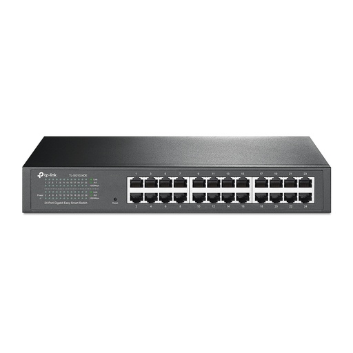 [TL-SG1024DE] TP-LINK SWITCH ADMINISTRABLE GIGABIT DE 24 PUERTOS, 24 PUERTOS RJ45 A 10/100 / 100MBPS, VLAN BASADA EN ETIQUETAS, QOS, IGMP SNOOPING. INCLUYE KIT DE MONTAJE EN RACK.